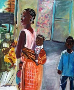 africaine à la jupe jaune africaine à la jupe jaune